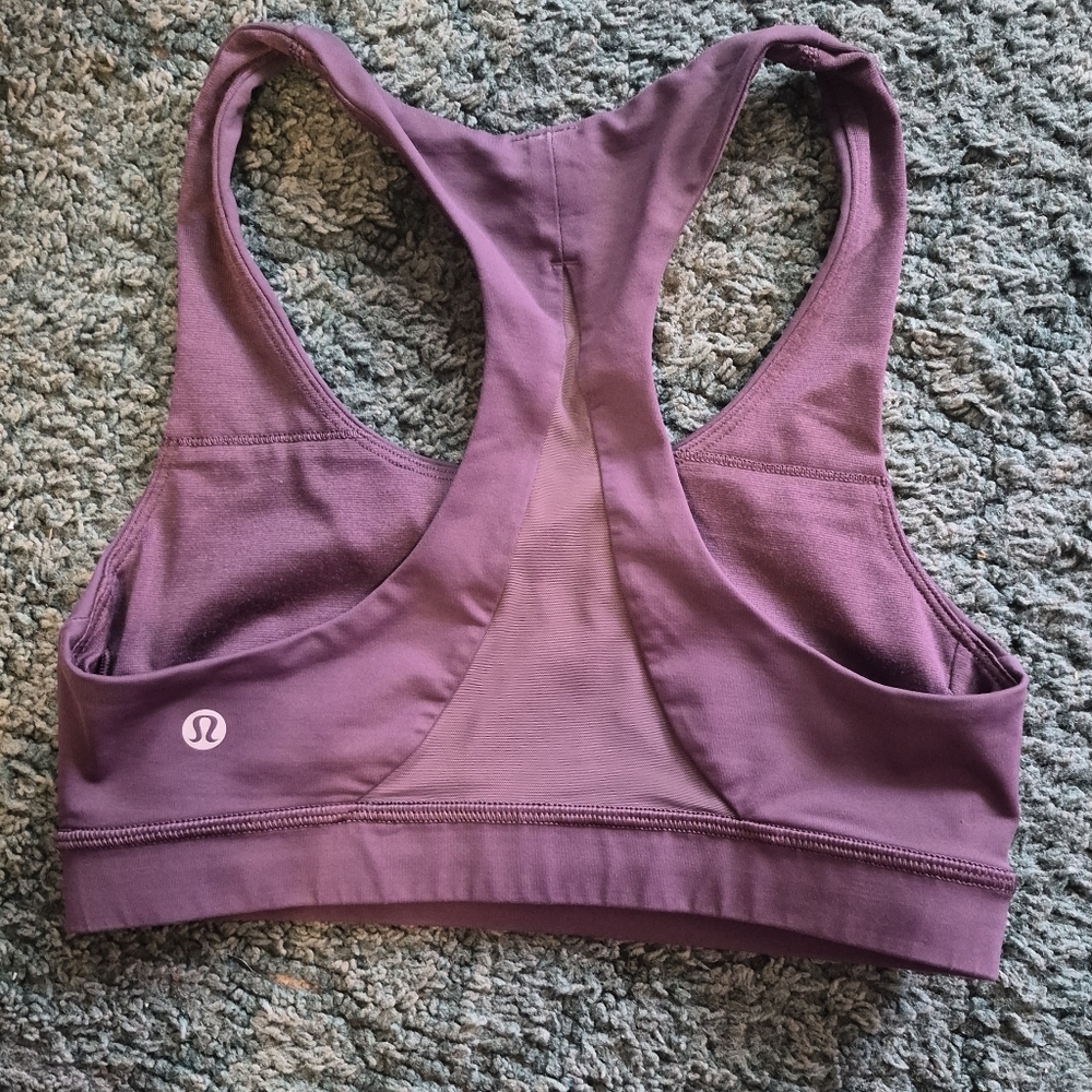 Lululemon Burgubdy Purple Sports Bra 4 - Picture 4 of 9